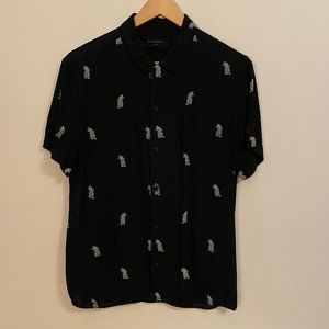 AllSaints button down Pineapple shortsleeve shirt.  Small.